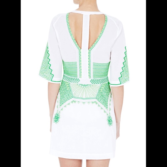SASS AND BIDE SHORE GREEN EMBROIDERED DRESS - Picture 3 of 9